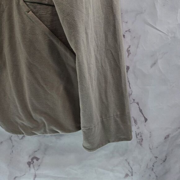 Neon Buddha Jacket Womens XL Taupe Artsy Art To Wear Button Knit Blazer Stretch - Picture 4 of 11